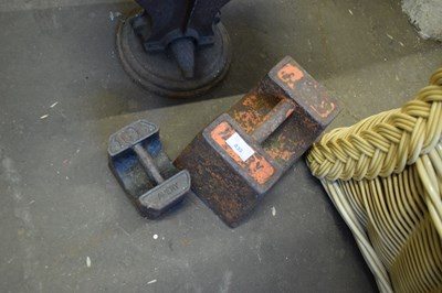 Lot 835 - TWO VINTAGE IRON WEIGHTS