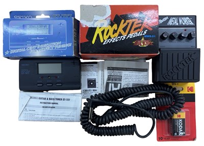 Lot 205 - A collection of electric guitar accessories,...