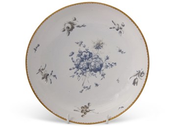 Lot 100 - A Bristol porcelain dish circa 1770, decorated...
