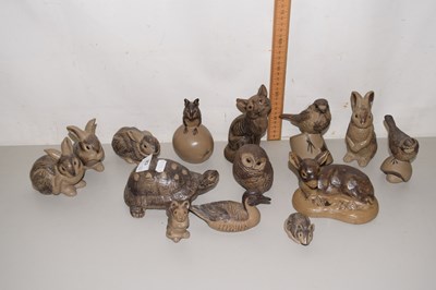 Lot 128 - A group of Poole Pottery model birds and animals