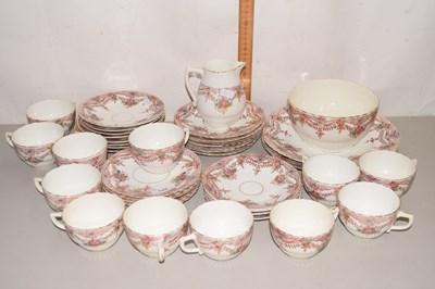Lot 145 - A quantity of floral decorated Edwardian tea...