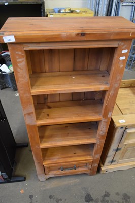 Lot 842 - MODERN PINE BOOKCASE CABINET WITH BASE DRAWER,...