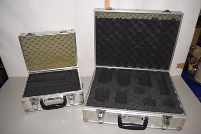 Lot 156 - Two aluminium and foam lined camera cases