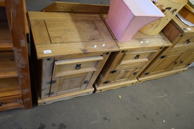 Lot 843 - PAIR OF PINE BEDSIDE CABINETS