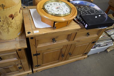 Lot 845 - MODERN PINE TWO-DOOR TWO DRAWER SIDEBOARD