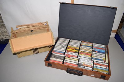 Lot 184 - A case of vintage cassettes and a further box...
