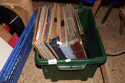 Lot 219 - Box of albums of 45 rpm records together with...