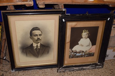 Lot 223 - Two framed vintage portrait photographs