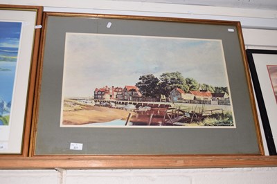 Lot 231 - Arthur Pank Blakeney Harbour coloured print,...