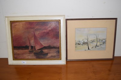 Lot 237 - Pryke, study of Yachts at Horning, oil on...