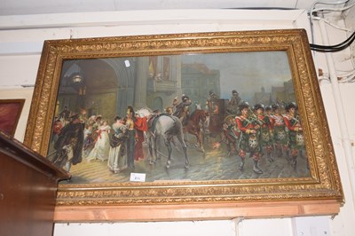 Lot 238 - Coloured print Summoned to Waterloo, gilt framed
