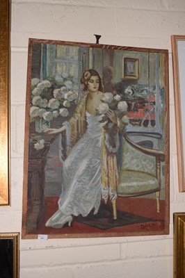 Lot 241 - 20th Century study of a young lady holding a...