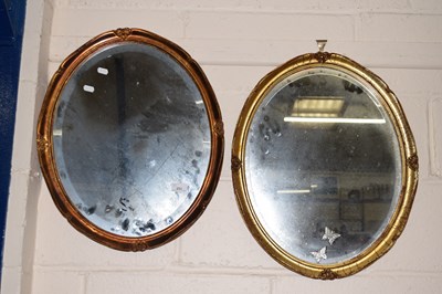 Lot 253 - Two wall mirrors in gilt finish frames