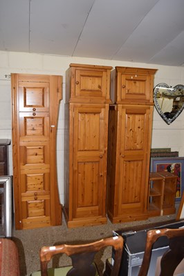 Lot 257 - A sectional modern pine cabinet