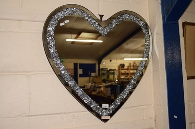 Lot 259 - Modern heart shaped wall mirror