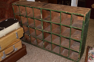 Lot 277 - Vintage pine pigeon hole cabinet