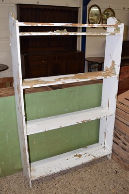 Lot 279 - Vintage painted pine shelf unit