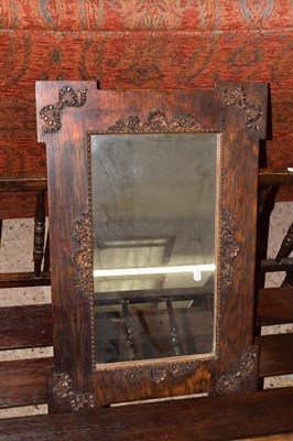 Lot 282A - Vintage wall mirror, the wooden frame with...