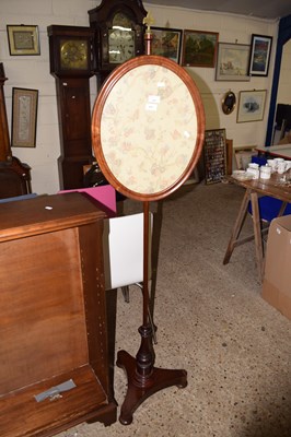 Lot 311 - A 19th Century mahogany framed pole screen...