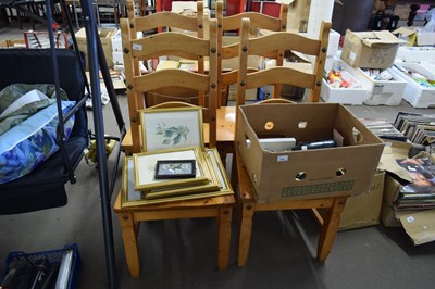 Lot 860 - SET OF FOUR MODERN PINE KITCHEN CHAIRS