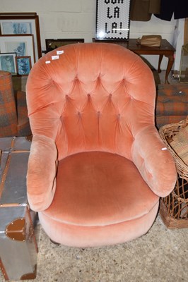 Lot 363 - A Victorian button back armchair