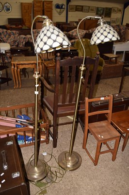 Lot 357 - A pair of 20th Century floor standing lamps...