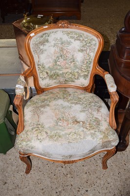 Lot 363 - A continental armchair for re-upholstery