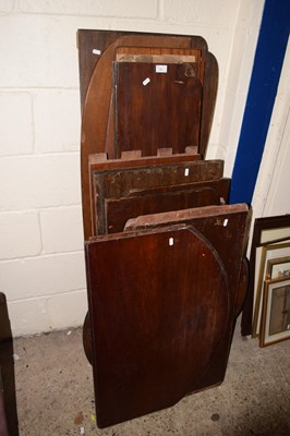 Lot 378 - Quantity of various hardwood table leaves and...