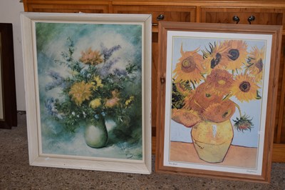 Lot 381 - Framed print after Vincent Van Gogh and one other