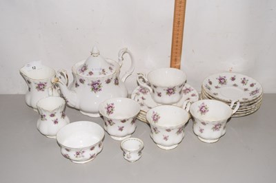 Lot 12 - Quantity of Royal Albert sweet violet tea wares