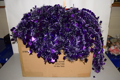 Lot 14 - Box of as new purple tinsel