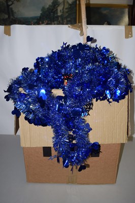 Lot 23 - Box of as new blue tinsel