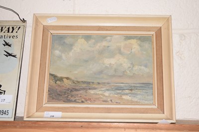 Lot 28 - Doreen Allen, study of Sheringham beach, oil...