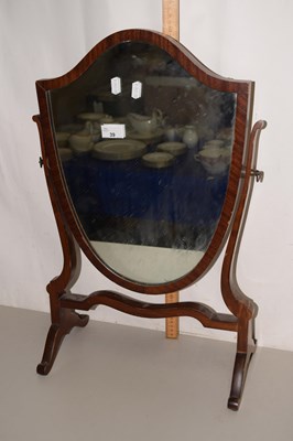 Lot 39 - An Edwardian shield shaped dressing table mirror