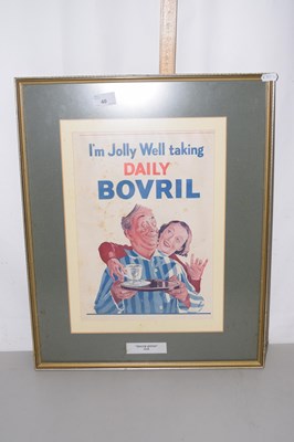 Lot 40 - A vintage Bovril advertising print, framed and...