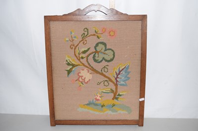 Lot 42 - A framed tapestry screen