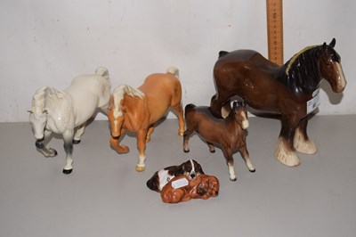 Lot 60 - A collection of various Beswick horses and...