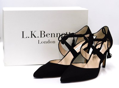 Lot 142 - A pair of L.K.Bennett black suede 'Loren'...
