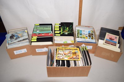 Lot 57 - Six boxes of various 20th Century postcards,...