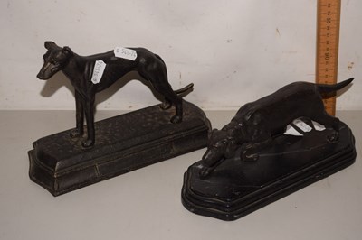 Lot 74 - Two bronzed metal models of dogs