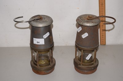 Lot 84 - Two vintage miners lamps