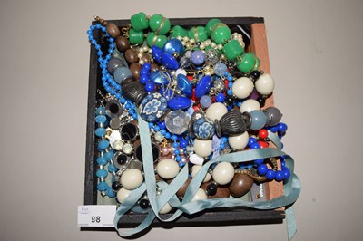 Lot 98 - A box of various costume jewellery