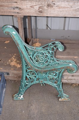 Lot 391 - Pair of cast iron bench ends