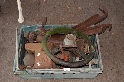 Lot 415 - Box of various vintage tools, garage clearance...