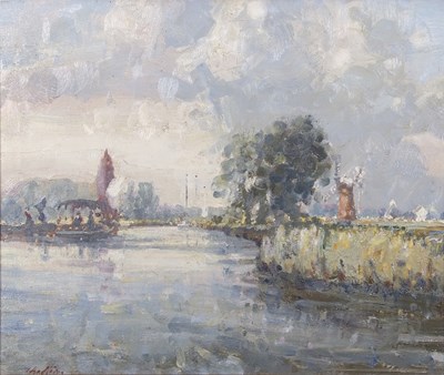 Lot 508 - Geoffrey Chatten (1938-2025) River Thurne, oil...