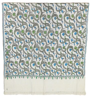 Lot 156 - An embroidered wool pashmina/shawl, 88 x 200cm