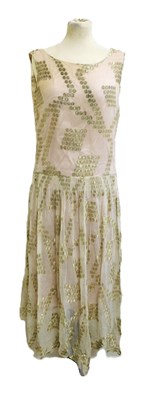 Lot 10 - A c.1920's slip dress, with pink satin...