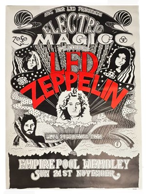 Lot 204 - A large advertising poster for Led Zeppelin...