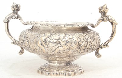 Lot 202 - A George III silver twin handled sugar bowl of...