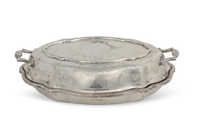 Lot 205 - A George VI silver entree dish having an oval...